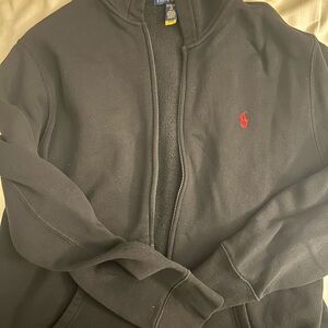 Polo by Ralph Lauren Black Hoodie with Red Logo
